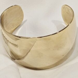 Wide Gold Cuff Bracelet